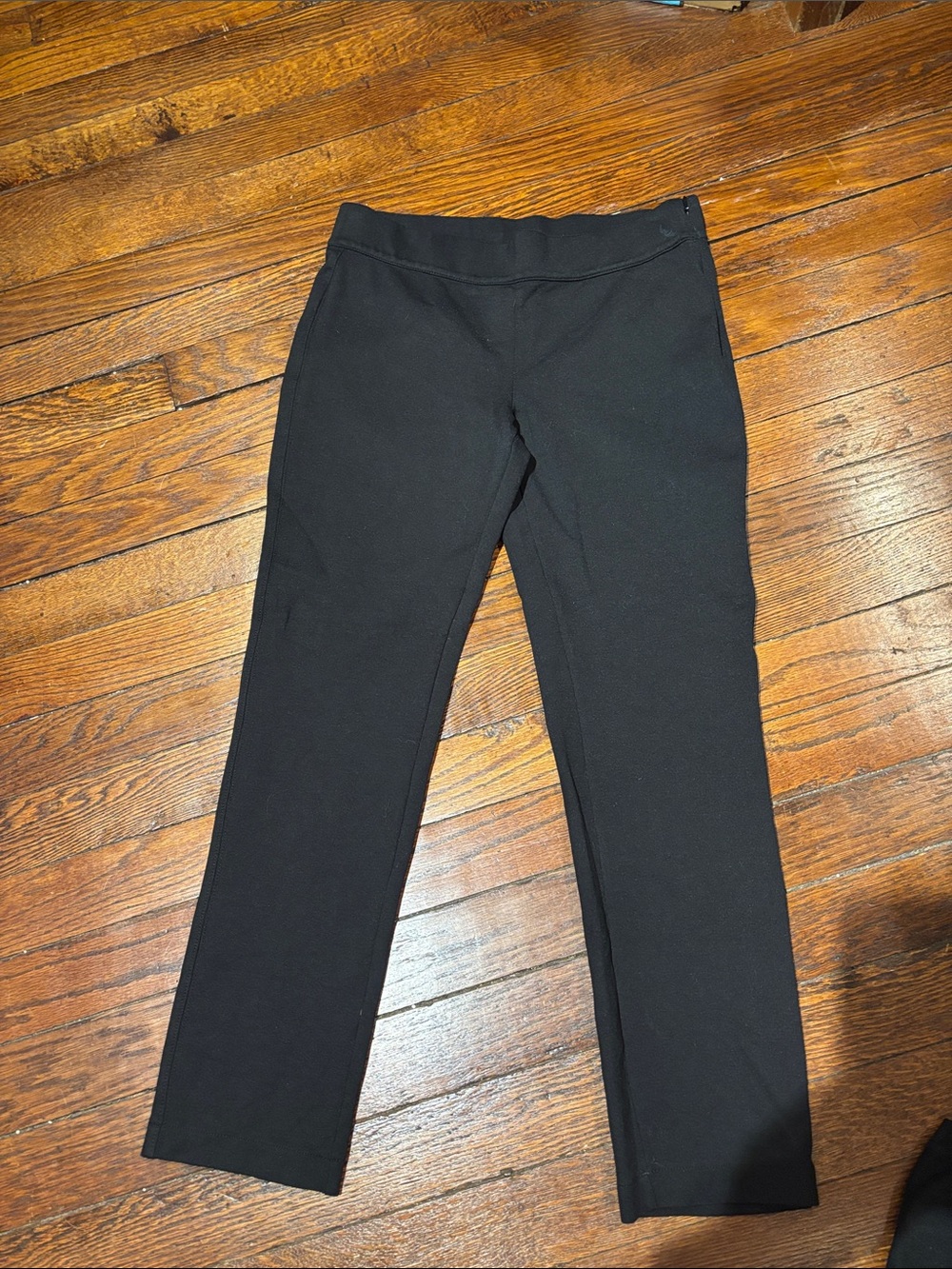 Eddie Bauer Black Straight-Leg Pull-On Pants
